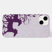 Whimsical Girly Paarse Wild Horses Case-Mate iPhone Case (Achterkant (horizontaal))