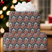 Whimsical Glas in lood kerstmuispatroon Cadeaupapier