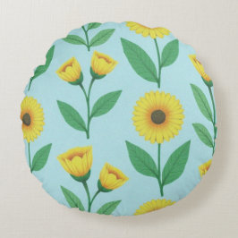 Whimsical Glee Bloom Rond Kussen