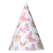 Whimsical Glitter Butterfly Kids Verjaardag Feesthoedjes (Voorkant)