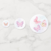 Whimsical Glitter Pastel Vlinder Verjaardagsfeestj Confetti (Voorkanten)