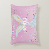 Whimsical Glitter Zeemeermin Beachy Onder het Zee Accent Kussen (Voorkant(Verticaal))