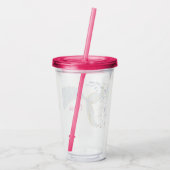Whimsical Glitter Zeemeermin Beachy Onder het Zee Acryl Drinkbeker (Achterkant)