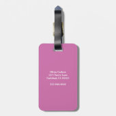 Whimsical Glitter Zeemeermin Beachy Onder het Zee Bagagelabel (Achterkant verticaal)