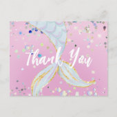 Whimsical Glitter Zeemeermin Beachy Onder het Zee Briefkaart (Voorkant)