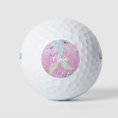 Whimsical Glitter Zeemeermin Beachy Onder het Zee Golfballen (Voorkant)