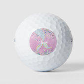Whimsical Glitter Zeemeermin Beachy Onder het Zee Golfballen (Voorkant)