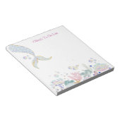 Whimsical Glitter Zeemeermin Beachy Onder het Zee Notitieblok (Schuin)