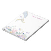 Whimsical Glitter Zeemeermin Beachy Onder het Zee Notitieblok (Linkerzijde)