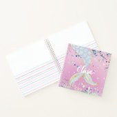 Whimsical Glitter Zeemeermin Beachy Onder het Zee Notitieboek (Binnen)