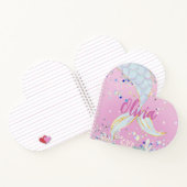 Whimsical Glitter Zeemeermin Beachy Onder het Zee Notitieboek (Binnen)
