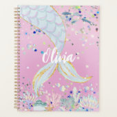 Whimsical Glitter Zeemeermin Beachy Onder het Zee Planner (Voorkant)