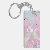 Whimsical Glitter Zeemeermin Beachy Onder het Zee Sleutelhanger (Voorkant Links)