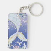 Whimsical Glitter Zeemeermin Beachy Onder het Zee Sleutelhanger (achterkant)