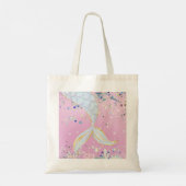 Whimsical Glitter Zeemeermin Beachy Onder het Zee Tote Bag (Achterkant)