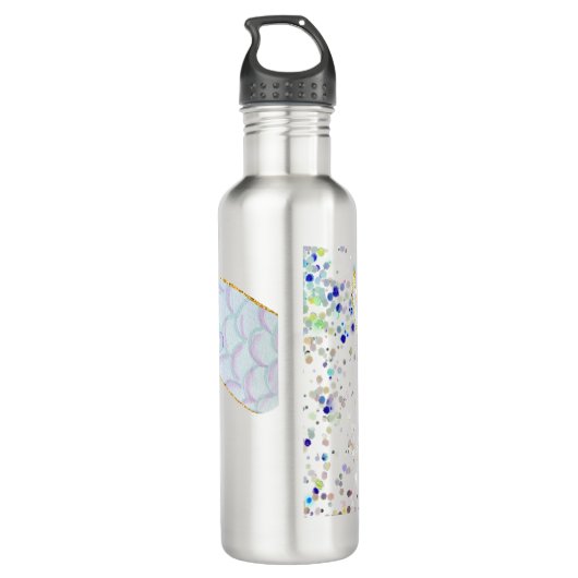 Whimsical Glitter Zeemeermin Beachy Onder het Zee Waterfles (Achterkant)