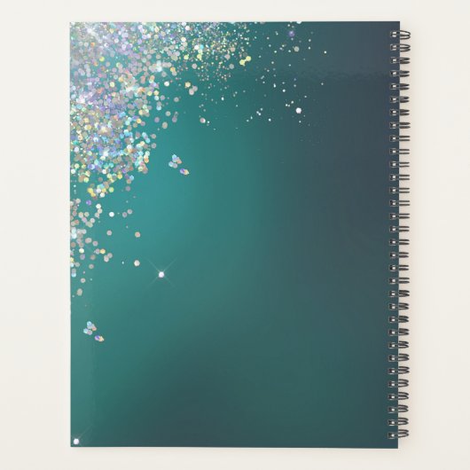 Whimsical Glittery Script Journal Planner (Achterkant)
