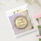 Whimsical Glittery Sterren op Lavendel Gepersonali Bedankzakje (Gezegeld)