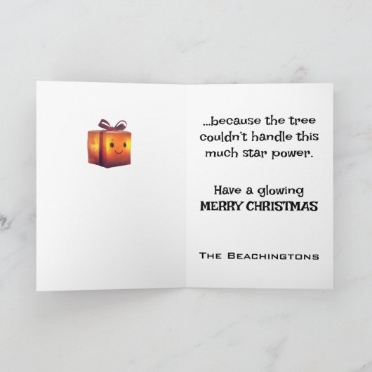 ** Whimsical Glow Funny 31 Magische Kerstmis AP97 Bedankkaart (Binnen)