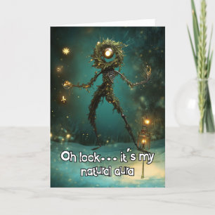 ** Whimsical Glow Funny Magical 11 Christmas AP97 Bedankkaart