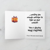 *~* Whimsical Glow Funny Magical 20 Christmas AP97 Bedankkaart (Binnen)