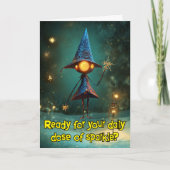 ** Whimsical Glow Funny Magical 23 Kerstmis AP97 Bedankkaart (Voorkant)