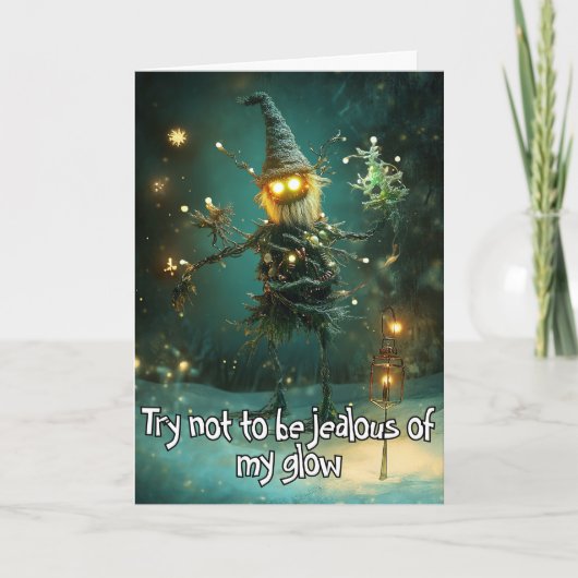 ** Whimsical Glow Funny Magical 28 Christmas AP97 Bedankkaart (Voorkant)