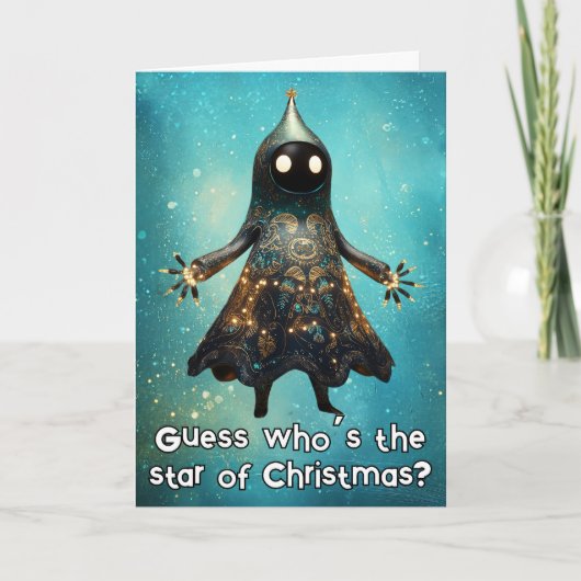 ** Whimsical Glow Funny Magical Christmas 15 AP97 Bedankkaart (Voorkant)