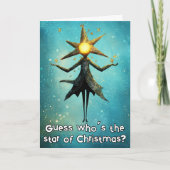 ** Whimsical Glow Funny Magical Christmas 24 AP97 Bedankkaart (Voorkant)