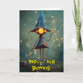 ** Whimsical Glow Funny Magical Christmas AP97 Bedankkaart (Voorkant)