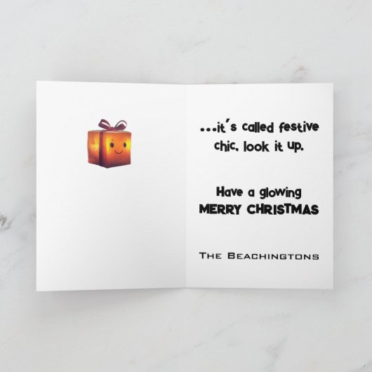 ** Whimsical Glow Funny Magical Christmas AP97 Bedankkaart (Binnen)