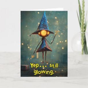 ** Whimsical Glow Funny Magical Christmas AP97 Bedankkaart