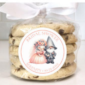 Whimsical Gnome Bride & Groom Vrijgezellenfeest Fa Ronde Sticker