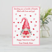 Whimsical Gnome Classroom Valentijnsdag Feestdagenkaart (Staand voorkant)