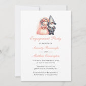 Whimsical Gnome Engagement Party Rustic Garden Kaart (Voorkant)