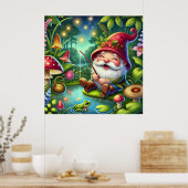 Whimsical Gnome Gevist door A Magical Forest Poster (Keuken)