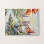 Whimsical gnome hedgehog puzzle legpuzzel (Horizontaal)