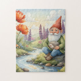Whimsical gnome hedgehog puzzle legpuzzel