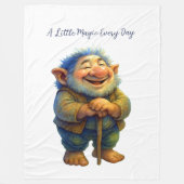Whimsical Gnome Illustration Gift  Magic Every Day Fleece Deken (Voorkant)
