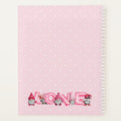 Whimsical Gnome in Tea Cup Hearts & Flowers Planner (Achterkant)