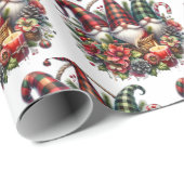 Whimsical Gnome Kerstwinkel Cadeaupapier (Rol Hoek)