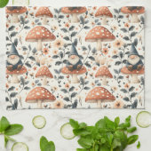 Whimsical Gnome & Mushroom Enchanting Woodland Theedoek (Gevouwen)