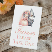 Whimsical Gnome Rustic Wedding Favorieten Tafel Reclamebord Met Voetstuk