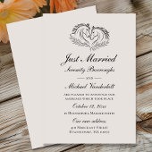 Whimsical Gnome Sinaasappel net getrouwd bruiloft Aankondiging