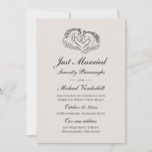 Whimsical Gnome Sinaasappel net getrouwd bruiloft Aankondiging (Voorkant)