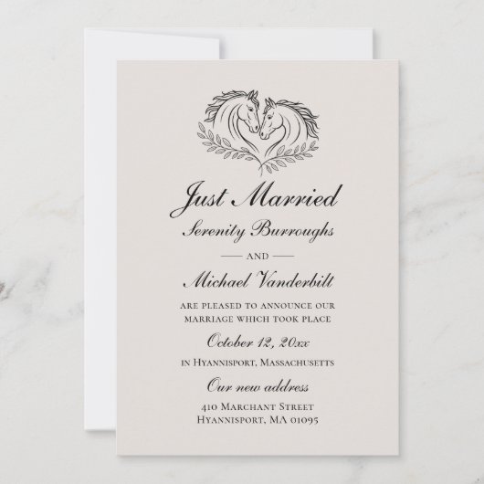 Whimsical Gnome Sinaasappel net getrouwd bruiloft Aankondiging (Voorkant)