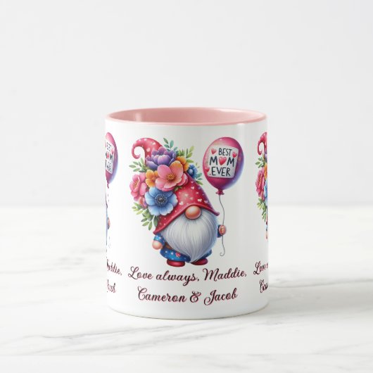 Whimsical Gnome-tastic Beste moeder ooit Mok (Midden)