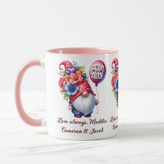 Whimsical Gnome-tastic Beste moeder ooit Mok (Links)