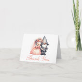 Whimsical Gnome Wedding Dank u Sinaasappel Woodlan Kaart (Voorkant)