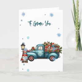 Whimsical Gnome Winter Holiday Kaart